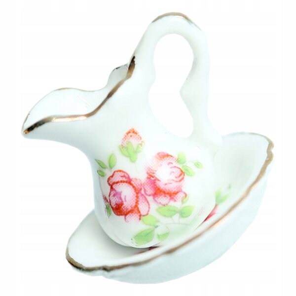 MINIATUROWY CERAMICZNY WAZON NA KWIATY DO DEKORACJI DOMKU DLA LALEK
