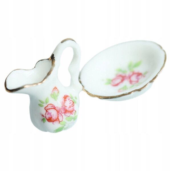 MINIATUROWY CERAMICZNY WAZON NA KWIATY DO DEKORACJI DOMKU DLA LALEK