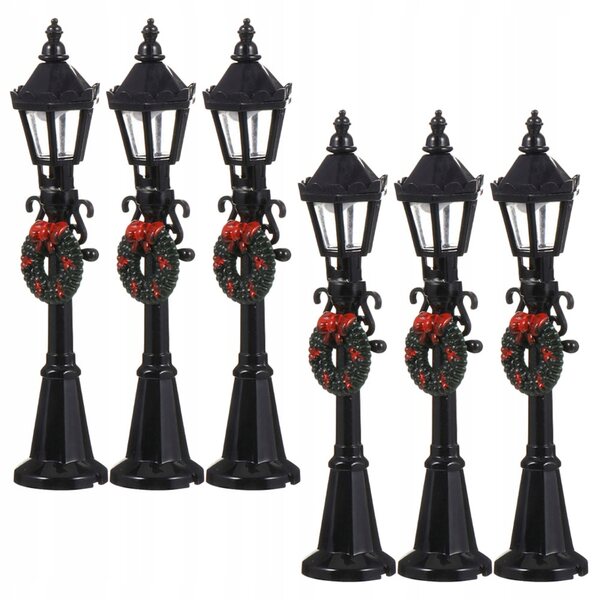 6 SZTUK MINIATUROWYCH LAMP ULICZNYCH - DEKORACJE DO DOMU I OGRODU