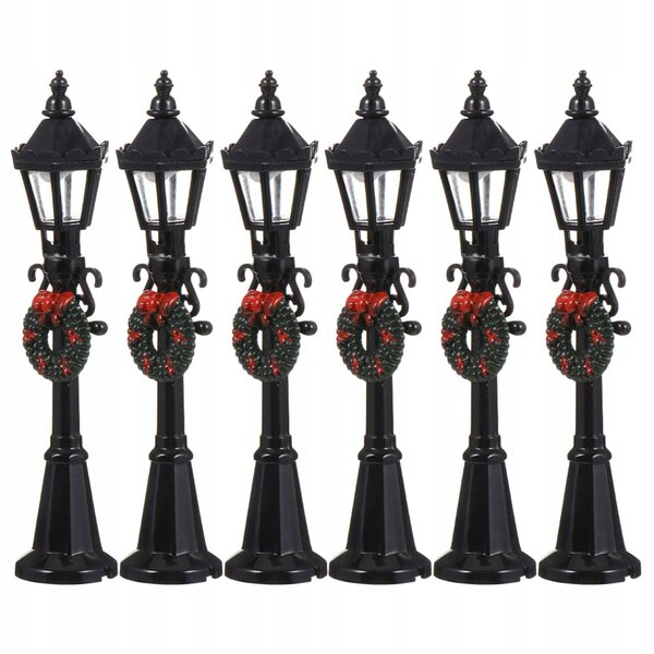 6 SZTUK MINIATUROWYCH LAMP ULICZNYCH - DEKORACJE DO DOMU I OGRODU