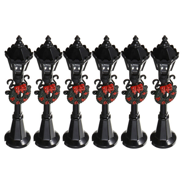 6 SZTUK MINIATUROWYCH LAMP ULICZNYCH - DEKORACJE DO DOMU I OGRODU
