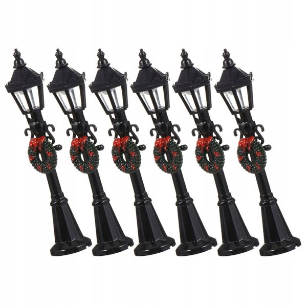 6 SZTUK MINIATUROWYCH LAMP ULICZNYCH - DEKORACJE DO DOMU I OGRODU