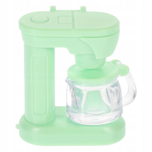 Mini espresso giocattolo per casetta delle bambole, verde, 3,2x2,7x1,5 cm