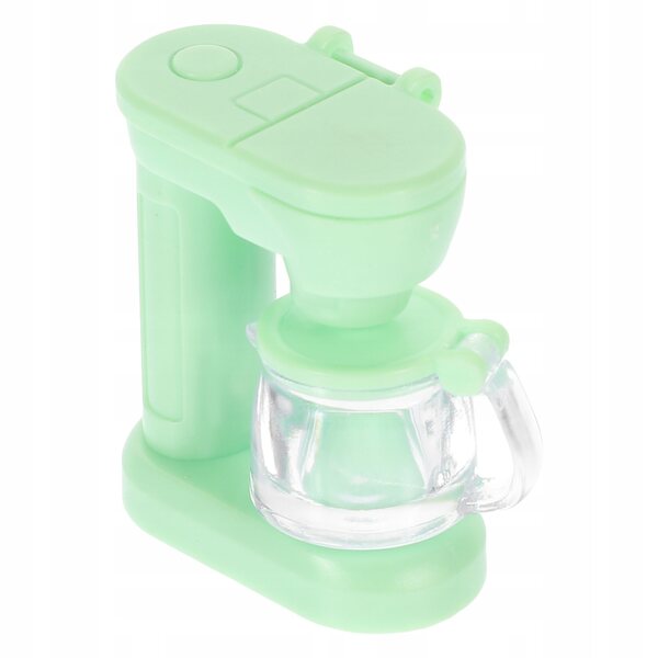 Mini espresso giocattolo per casetta delle bambole, verde, 3,2x2,7x1,5 cm