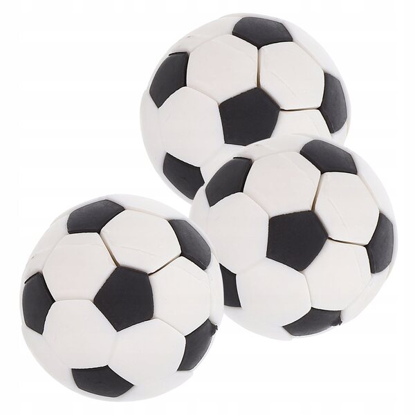 Set 3 Mini Palloni da Calcio in Gomma per Case delle Bambole Decorativi e Resistenti