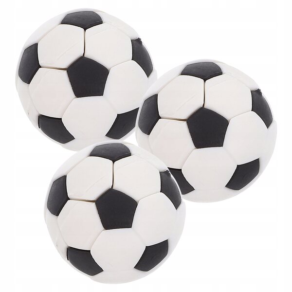 Set 3 Mini Palloni da Calcio in Gomma per Case delle Bambole Decorativi e Resistenti