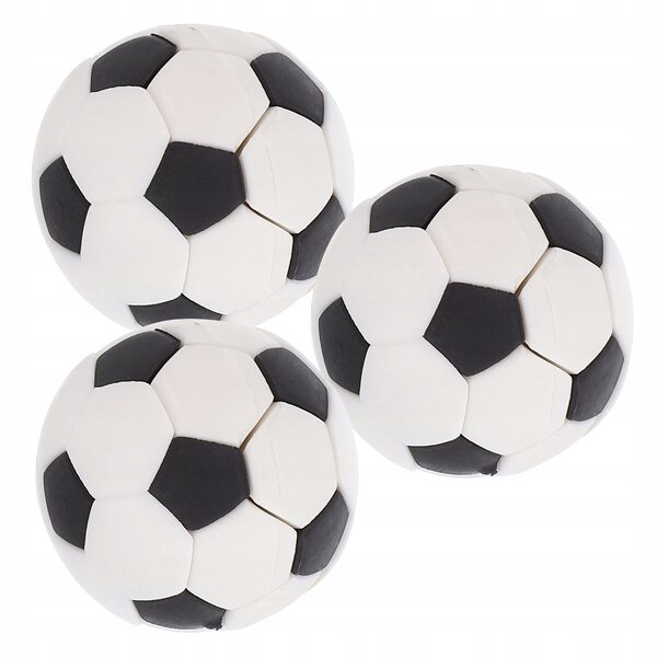 Set 3 Mini Palloni da Calcio in Gomma per Case delle Bambole Decorativi e Resistenti