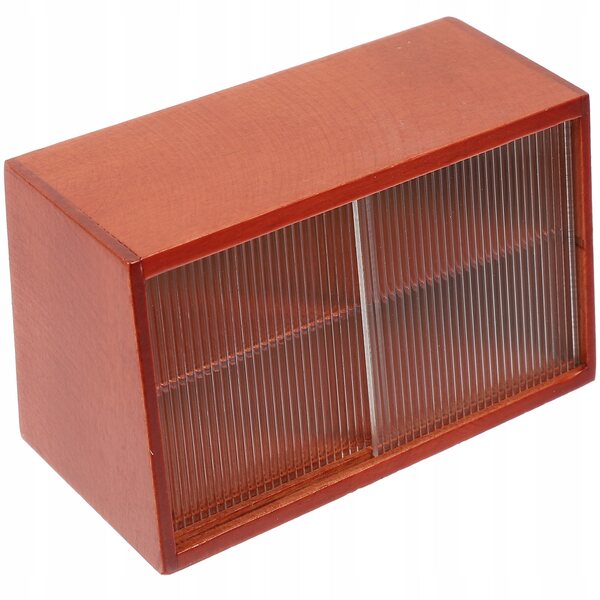 Mini Vetrina in Betulla per Decorazioni e Casa delle Bambole, Dimensioni 9,9x4,9x5,8 cm