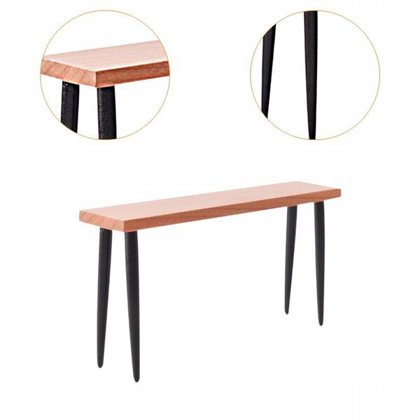 Tavolo in legno per casa delle bambole in scala 1:12, accessorio miniatura artigianale