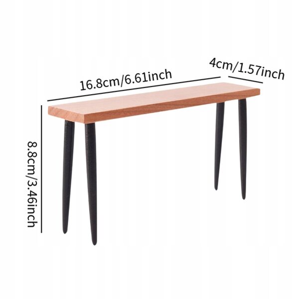 Tavolo in legno per casa delle bambole in scala 1:12, accessorio miniatura artigianale
