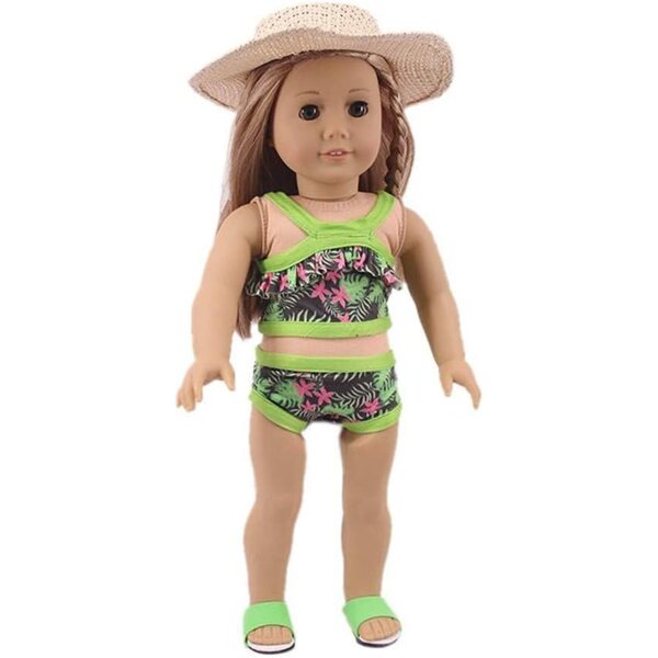 Badeanzug für 46-cm-Puppe – Bandeau-Oberteil und -Unterteil – Modeaccessoires