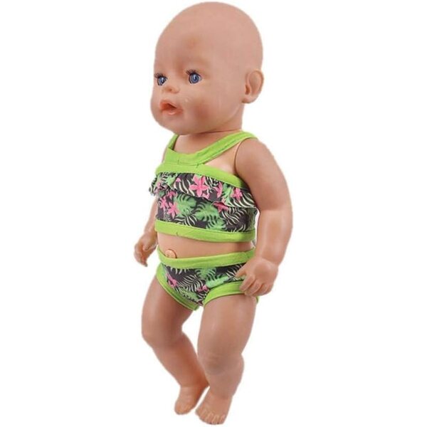 Badeanzug für 46-cm-Puppe – Bandeau-Oberteil und -Unterteil – Modeaccessoires