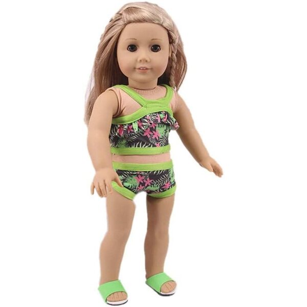 Badeanzug für 46-cm-Puppe – Bandeau-Oberteil und -Unterteil – Modeaccessoires