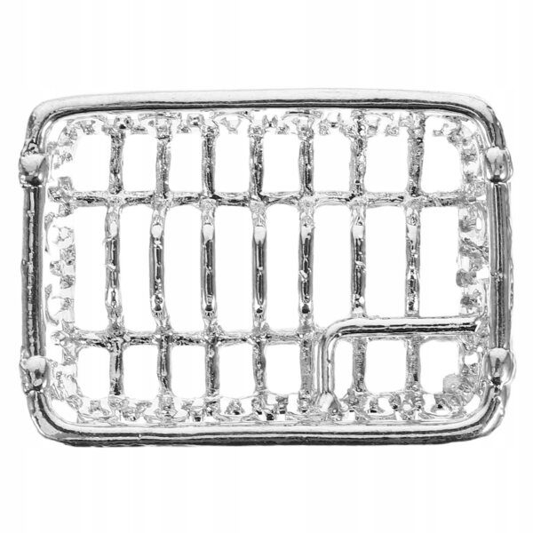 Mini scolapiatti per case delle bambole, metallo argentato, 3,8x2,7 cm