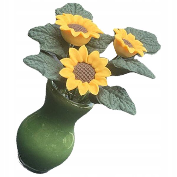 Mini Bonsai Girasole Artificiale per Decorazioni Miniature e Case in Miniatura