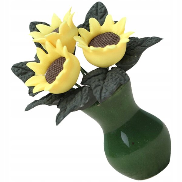 Mini Bonsai Girasole Artificiale per Decorazioni Miniature e Case in Miniatura