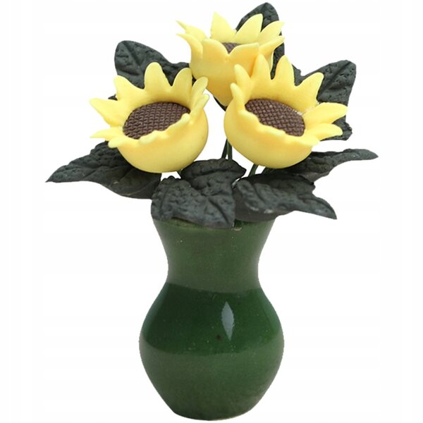 Mini Bonsai Girasole Artificiale per Decorazioni Miniature e Case in Miniatura