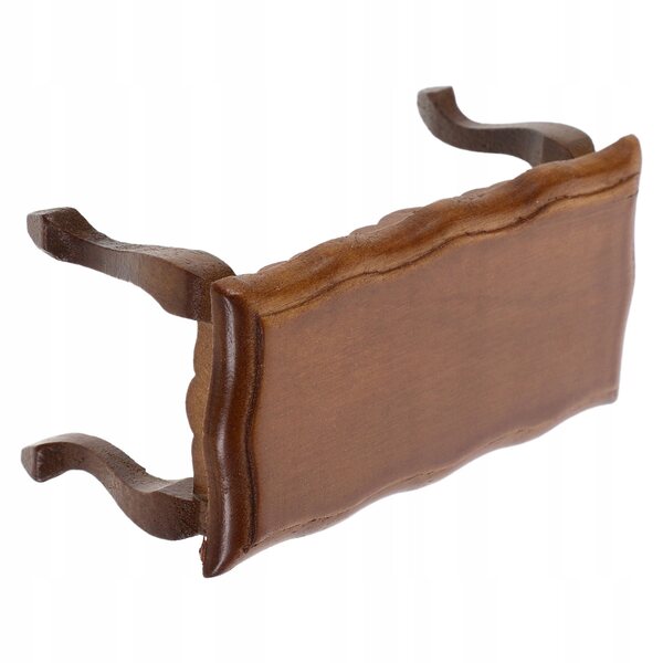 Brauner Mini-Holztisch für Puppenhaus, elegante Details und modernes Design