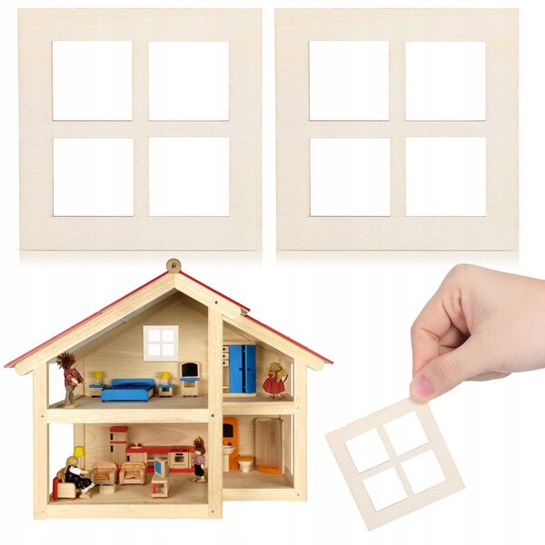 10 Mini-Holzfenster für Puppenhäuser – kreative und langlebige Dekoration