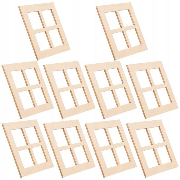 10 Mini-Holzfenster für Puppenhäuser – kreative und langlebige Dekoration