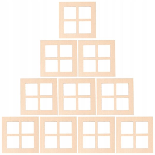 10 Mini-Holzfenster für Puppenhäuser – kreative und langlebige Dekoration