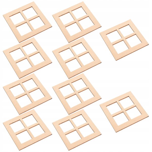 10 Mini-Holzfenster für Puppenhäuser – kreative und langlebige Dekoration
