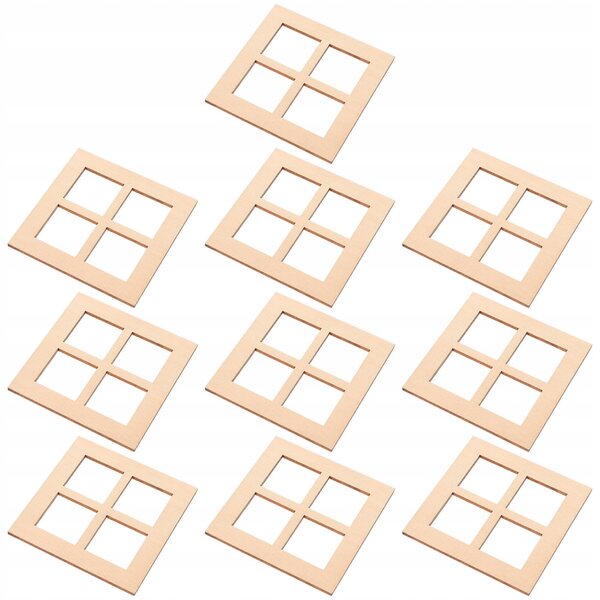 10 Mini-Holzfenster für Puppenhäuser – kreative und langlebige Dekoration