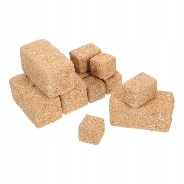 Lot de 12 belles miniatures de foin en bois pour modelage et décoration