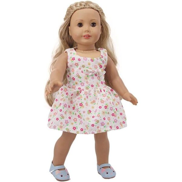 Abito Floreale per Bambola 46 cm - Vestito Casual per Bambole Americane 18 Pollici
