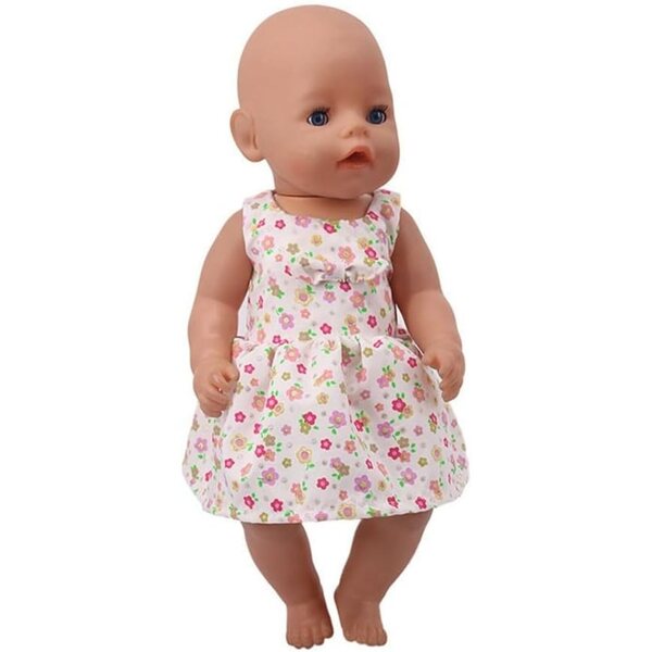 Abito Floreale per Bambola 46 cm - Vestito Casual per Bambole Americane 18 Pollici