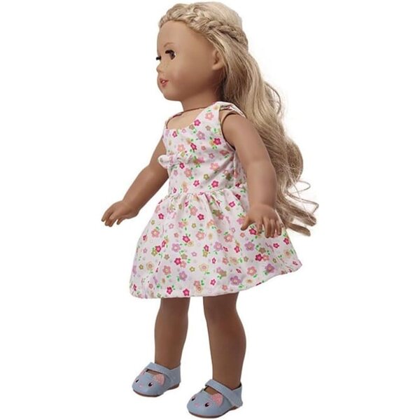 Abito Floreale per Bambola 46 cm - Vestito Casual per Bambole Americane 18 Pollici