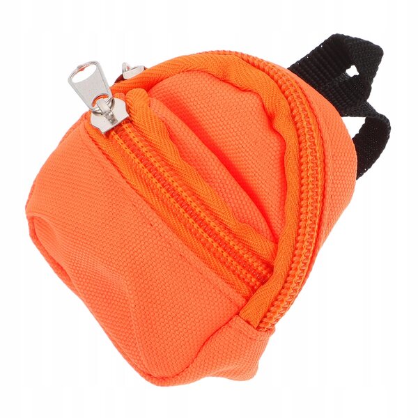 Mini zaino arancione in tessuto per bambole e decorazioni di mini case