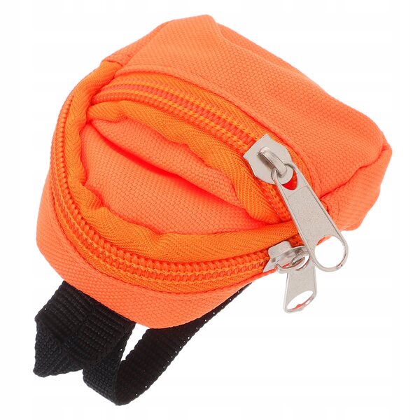 Mini zaino arancione in tessuto per bambole e decorazioni di mini case