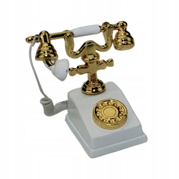 Telefono Vintage Miniatura Rotativo in Metallo per Decorazione Casa e Ufficio