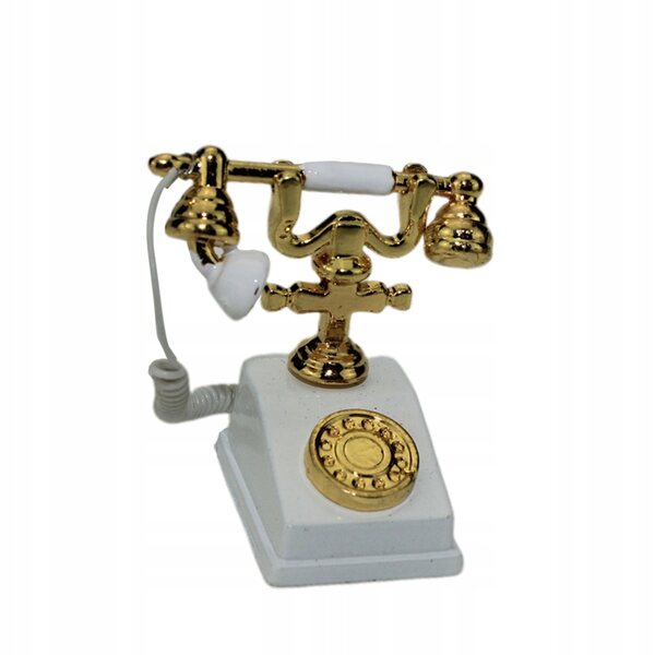 Telefono Vintage Miniatura Rotativo in Metallo per Decorazione Casa e Ufficio