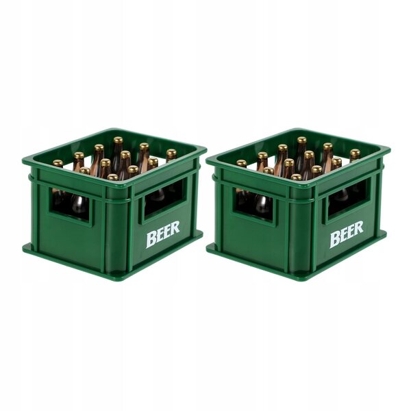 Lot de 2 bouteilles et boîtes Mini Ozdoby Doll House en plastique vert