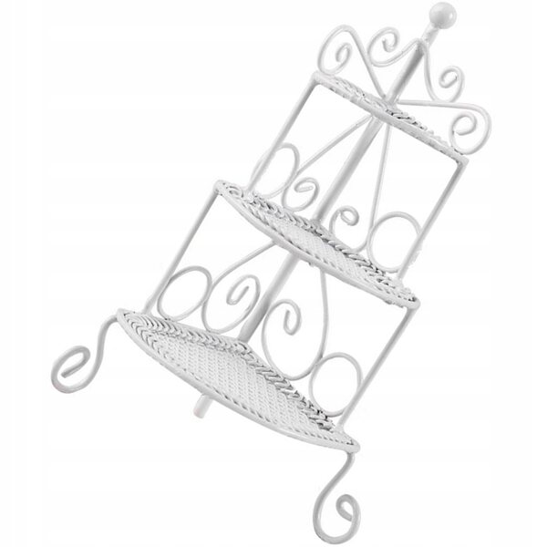 Miniatura bianco metallo armadio per casa delle bambole 1:12