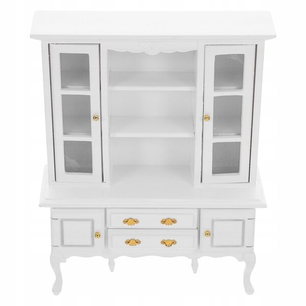 Miniatura Ripiano Biblioteca Bianca in Legno per Casa delle Bambole 1:12