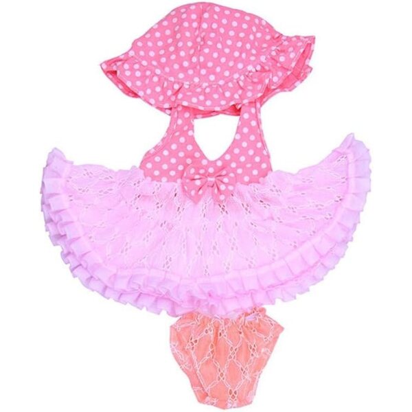 Badeanzug und Hut für 46 cm große Puppe – Uteruik Sommerkleidung