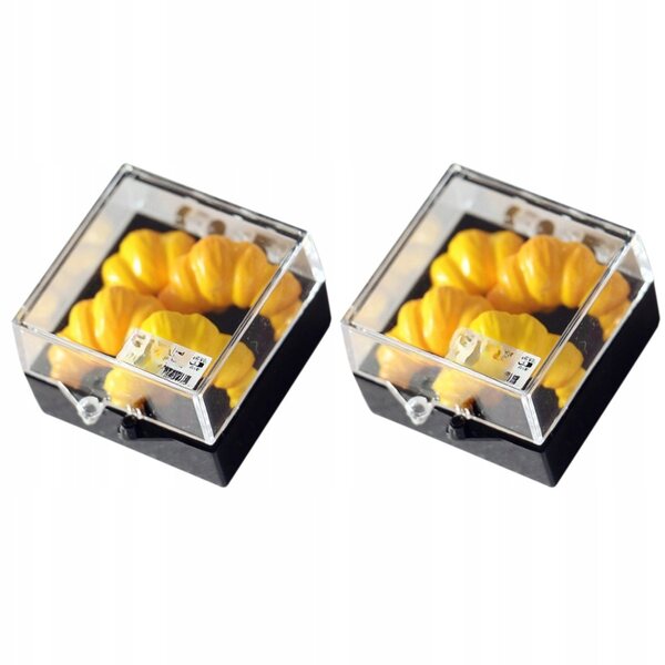 Set 2 Mini Simulazioni Croissant Ananas in Resina Realistica e Colorata