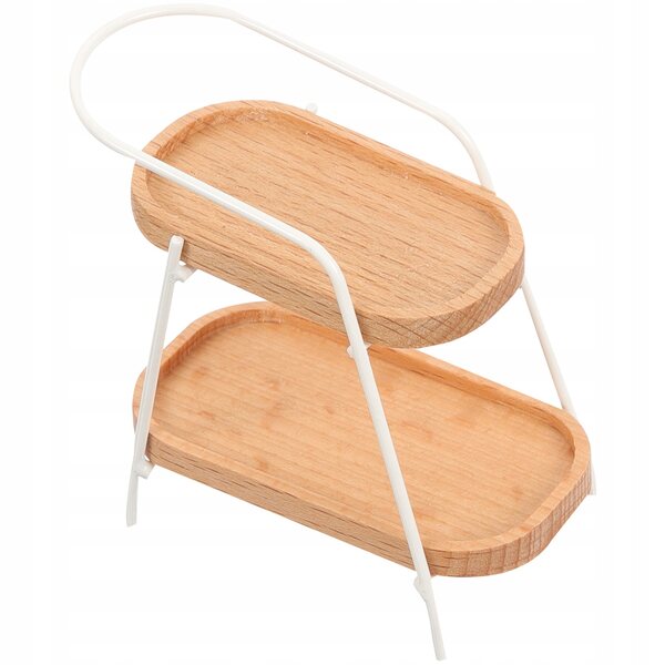 Mini scaffale decorativo bianco in metallo e legno per mini custodia e modellismo