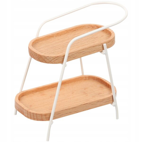 Mini scaffale decorativo bianco in metallo e legno per mini custodia e modellismo