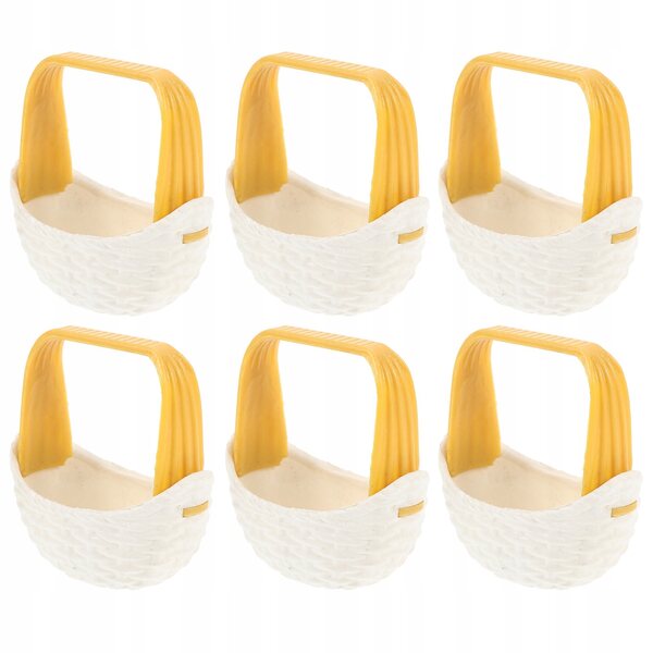 Set 6 Mini Cestini in Plastica per Casa delle Bambole e Decorazioni