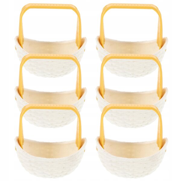 Set 6 Mini Cestini in Plastica per Casa delle Bambole e Decorazioni