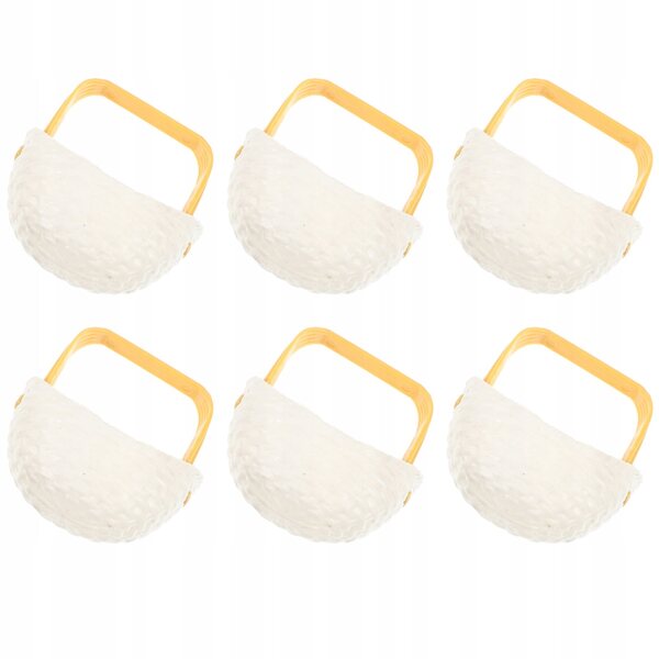 Set 6 Mini Cestini in Plastica per Casa delle Bambole e Decorazioni