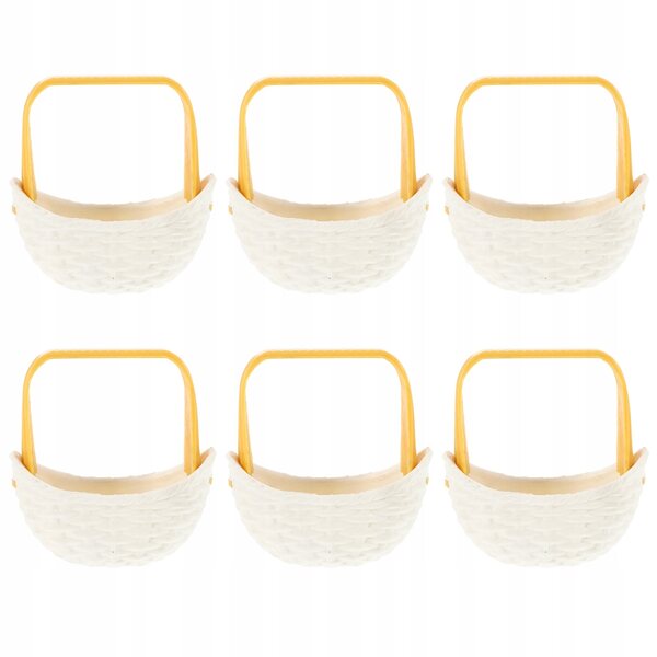 Set 6 Mini Cestini in Plastica per Casa delle Bambole e Decorazioni