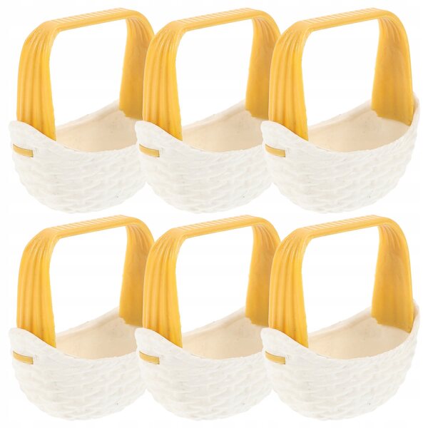 Set 6 Mini Cestini in Plastica per Casa delle Bambole e Decorazioni