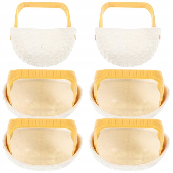 Set 6 Mini Cestini in Plastica per Casa delle Bambole e Decorazioni
