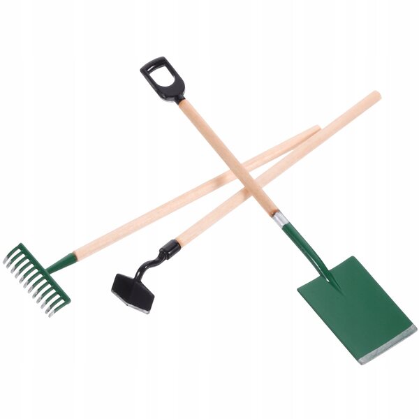 Set Miniaturizzato di Attrezzi da Giardinaggio in Metallo per Casa delle Bambole