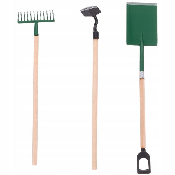 Set Miniaturizzato di Attrezzi da Giardinaggio in Metallo per Casa delle Bambole
